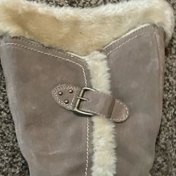 Baretraps Leather Suede Boot Faux Fur Lined Cathy Size 7.5 - Picture 3 of 9